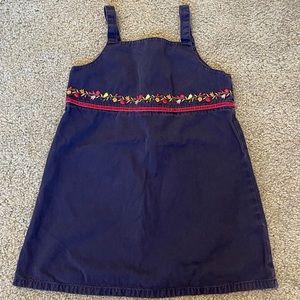 Navy dress with floral details